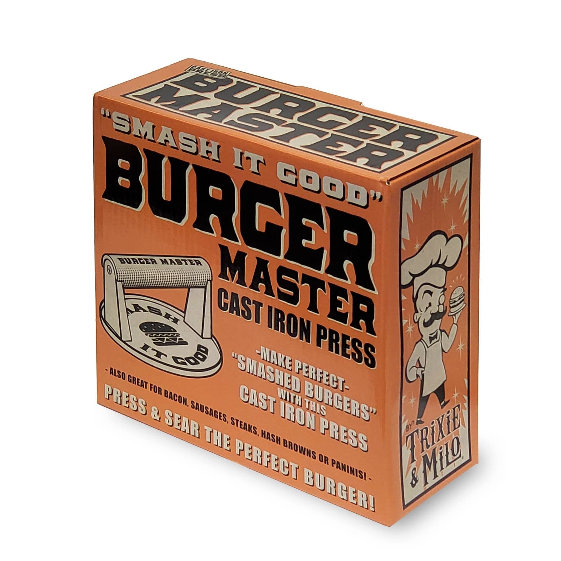 Trixie & Milo BURGER MASTER cast iron weight for making "smash